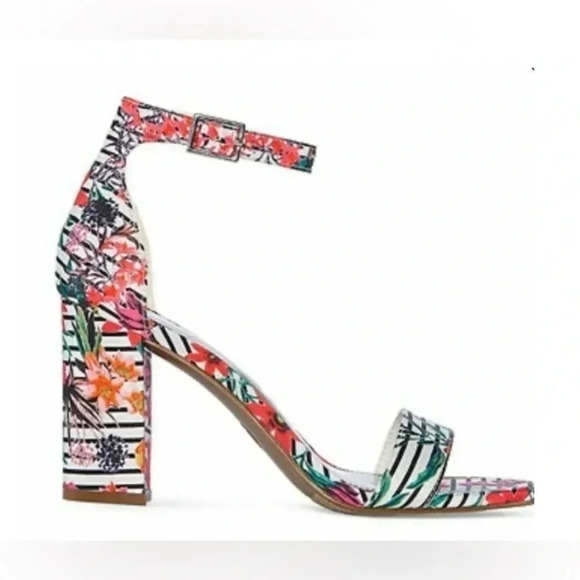 Worthington Block Heel Floral Sandals Beckwith Size 8.5 NEW - Picture 1 of 13
